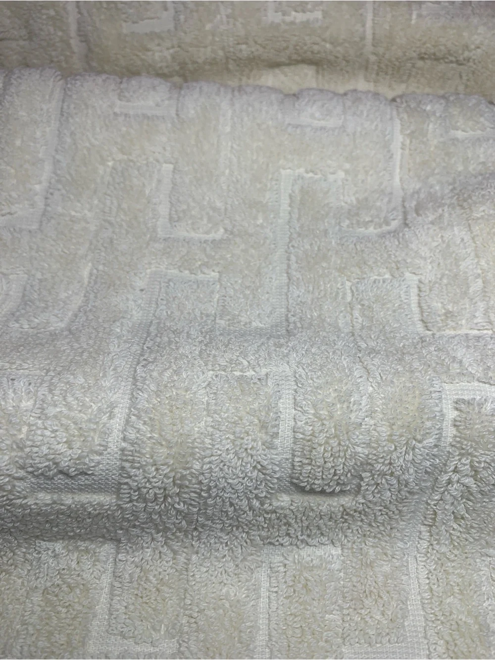Hermès Cream Hand Bath Towel with Branded Tag